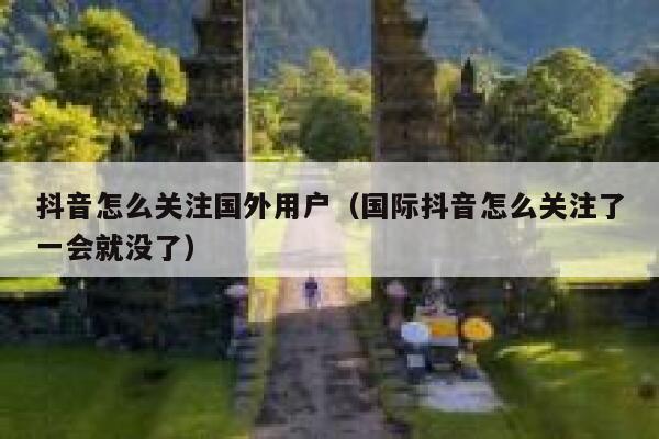 抖音怎么关注国外用户（国际抖音怎么关注了一会就没了） 第1张