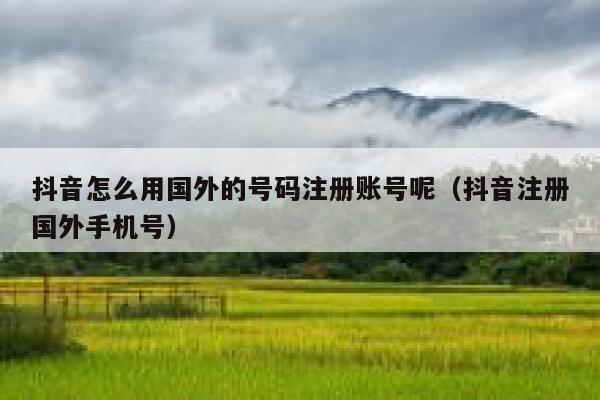抖音怎么用国外的号码注册账号呢(抖音注册国外手机号) 第1张 抖音怎么用国外的号码注册账号呢(抖音注册国外手机号) 第1张