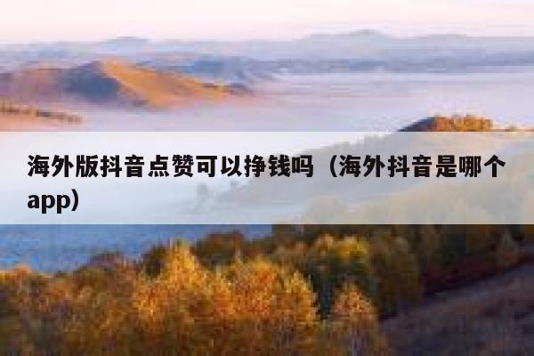 海外版抖音点赞可以挣钱吗(海外抖音是哪个app) 第1张 海外版抖音点赞可以挣钱吗(海外抖音是哪个app) 第1张