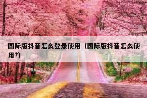 国际版抖音怎么登录使用（国际版抖音怎么使用?） 第1张