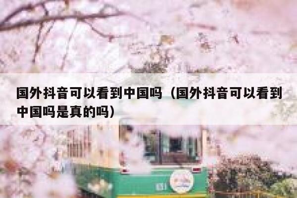 国外抖音可以看到中国吗(国外抖音可以看到中国吗是真的吗) 第1张 国外抖音可以看到中国吗(国外抖音可以看到中国吗是真的吗) 第1张