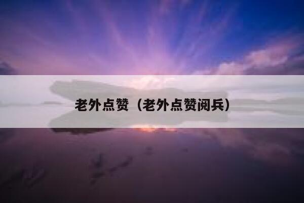 老外点赞（老外点赞阅兵） 第1张