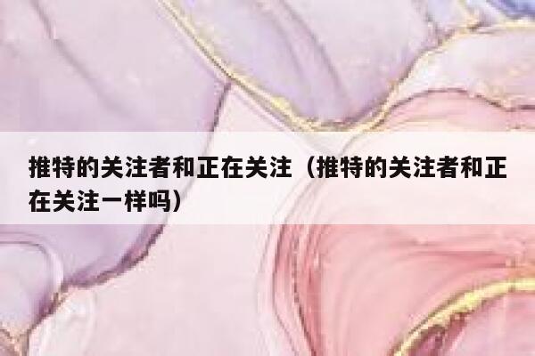 推特的关注者和正在关注(推特的关注者和正在关注一样吗) 第1张 推特的关注者和正在关注(推特的关注者和正在关注一样吗) 第1张