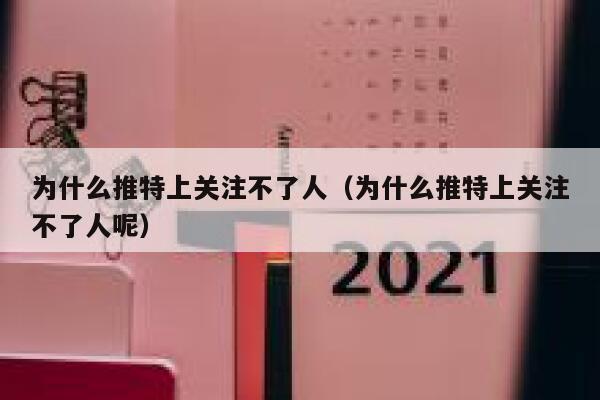 为什么推特上关注不了人(为什么推特上关注不了人呢) 第1张 为什么推特上关注不了人(为什么推特上关注不了人呢) 第1张