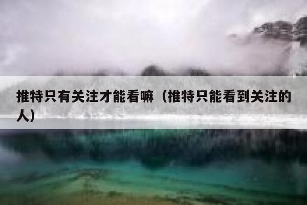 推特只有关注才能看嘛(推特只能看到关注的人) 第1张 推特只有关注才能看嘛(推特只能看到关注的人) 第1张