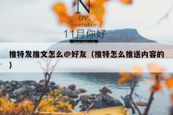 推特发推文怎么@好友（推特怎么推送内容的） 第1张