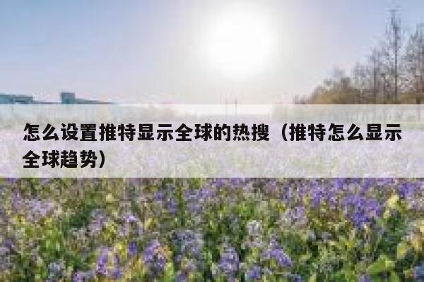 怎么设置推特显示全球的热搜（推特怎么显示全球趋势） 第1张