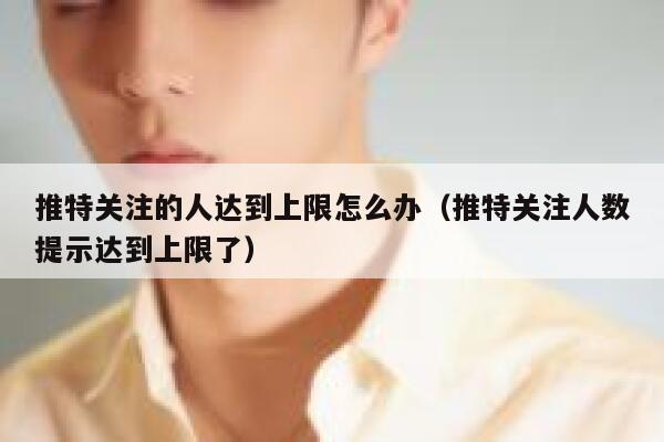 推特关注的人达到上限怎么办(推特关注人数提示达到上限了) 第1张 推特关注的人达到上限怎么办(推特关注人数提示达到上限了) 第1张