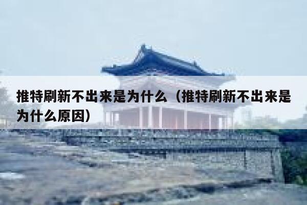 推特刷新不出来是为什么（推特刷新不出来是为什么原因） 第1张