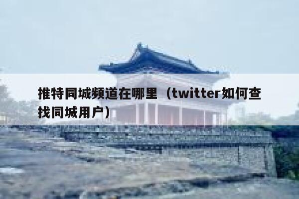 推特同城频道在哪里（twitter如何查找同城用户） 第1张