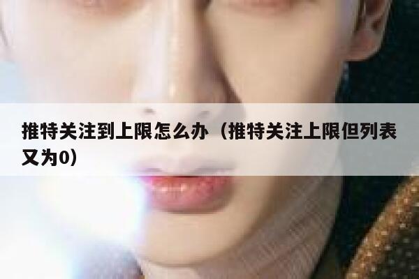 推特关注到上限怎么办（推特关注上限但列表又为0） 第1张