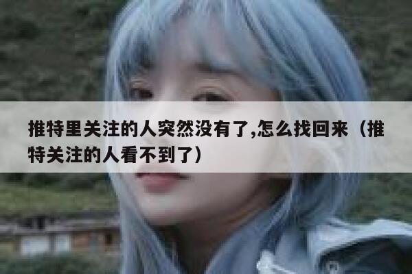 推特里关注的人突然没有了,怎么找回来(推特关注的人看不到了) 第1张 推特里关注的人突然没有了,怎么找回来(推特关注的人看不到了) 第1张