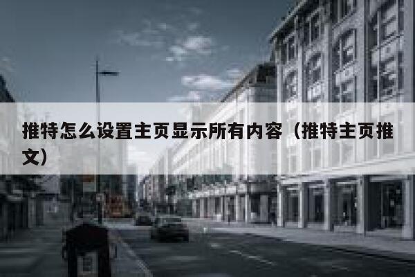 推特怎么设置主页显示所有内容（推特主页推文） 第1张
