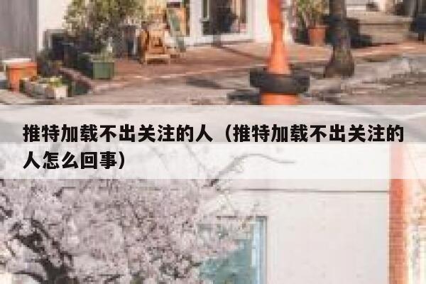 推特加载不出关注的人(推特加载不出关注的人怎么回事) 第1张 推特加载不出关注的人(推特加载不出关注的人怎么回事) 第1张