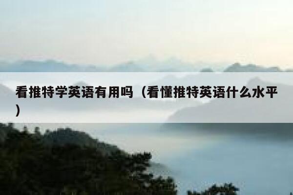 看推特学英语有用吗(看懂推特英语什么水平) 第1张 看推特学英语有用吗(看懂推特英语什么水平) 第1张