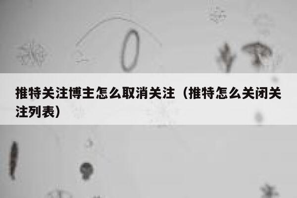 推特关注博主怎么取消关注(推特怎么关闭关注列表) 第1张 推特关注博主怎么取消关注(推特怎么关闭关注列表) 第1张