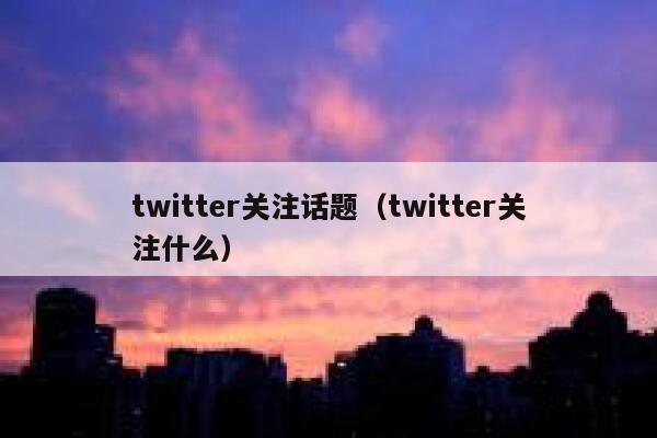 twitter关注话题(twitter关注什么) 第1张 twitter关注话题(twitter关注什么) 第1张