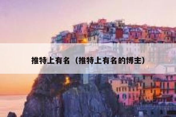 推特上有名(推特上有名的博主) 第1张 推特上有名(推特上有名的博主) 第1张