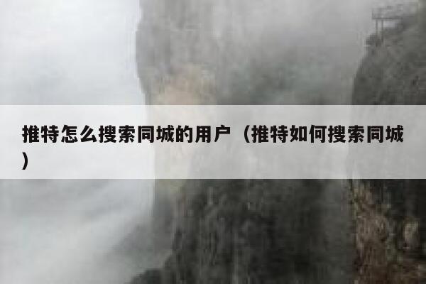 推特怎么搜索同城的用户(推特如何搜索同城) 第1张 推特怎么搜索同城的用户(推特如何搜索同城) 第1张