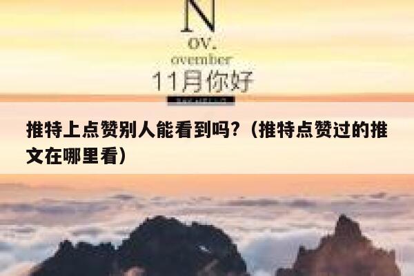 推特上点赞别人能看到吗?(推特点赞过的推文在哪里看) 第1张 推特上点赞别人能看到吗?(推特点赞过的推文在哪里看) 第1张