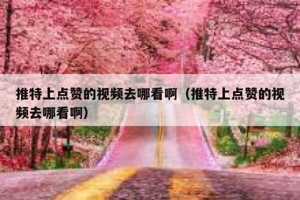 推特上点赞的视频去哪看啊（推特上点赞的视频去哪看啊） 第1张