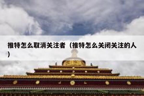 推特怎么取消关注者（推特怎么关闭关注的人） 第1张