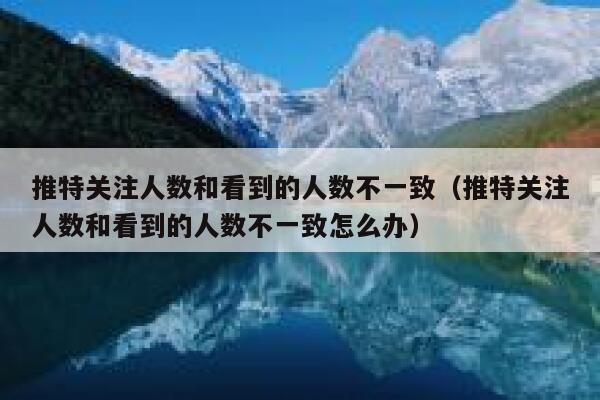 推特关注人数和看到的人数不一致(推特关注人数和看到的人数不一致怎么办) 第1张 推特关注人数和看到的人数不一致(推特关注人数和看到的人数不一致怎么办) 第1张