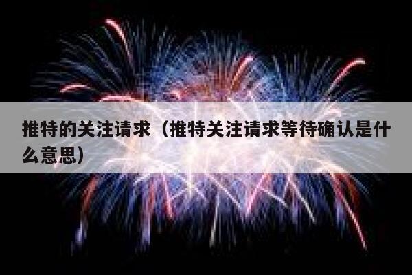 推特的关注请求（推特关注请求等待确认是什么意思） 第1张