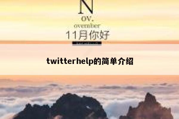 twitterhelp的简单介绍 第1张