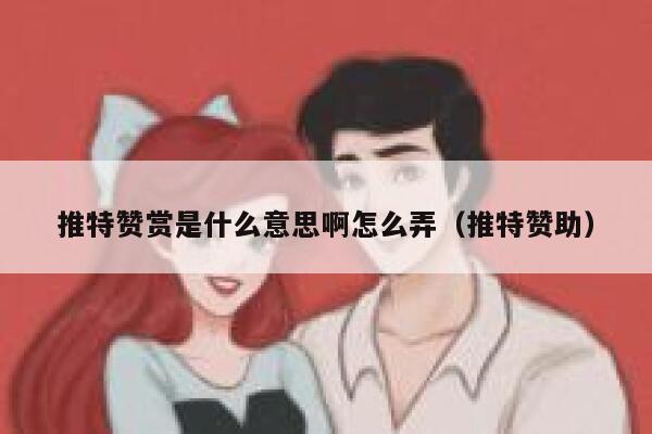 推特赞赏是什么意思啊怎么弄（推特赞助） 第1张