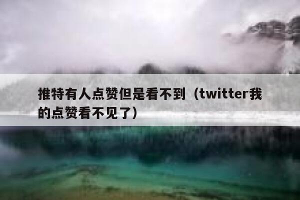 推特有人点赞但是看不到(twitter我的点赞看不见了) 第1张 推特有人点赞但是看不到(twitter我的点赞看不见了) 第1张
