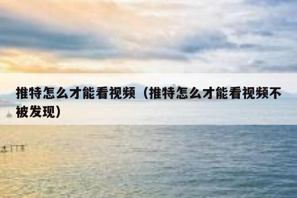 推特怎么才能看视频(推特怎么才能看视频不被发现) 第1张 推特怎么才能看视频(推特怎么才能看视频不被发现) 第1张
