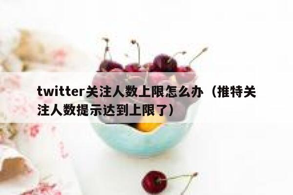 twitter关注人数上限怎么办（推特关注人数提示达到上限了） 第1张