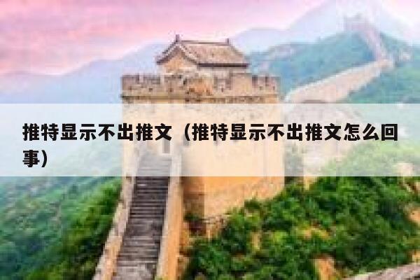 推特显示不出推文(推特显示不出推文怎么回事) 第1张 推特显示不出推文(推特显示不出推文怎么回事) 第1张