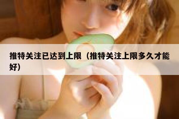 推特关注已达到上限(推特关注上限多久才能好) 第1张 推特关注已达到上限(推特关注上限多久才能好) 第1张