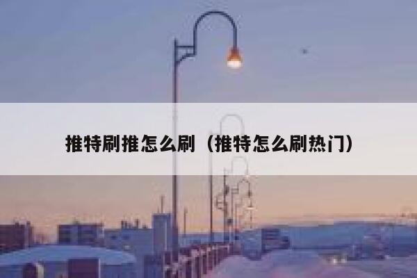 推特刷推怎么刷(推特怎么刷热门) 第1张 推特刷推怎么刷(推特怎么刷热门) 第1张