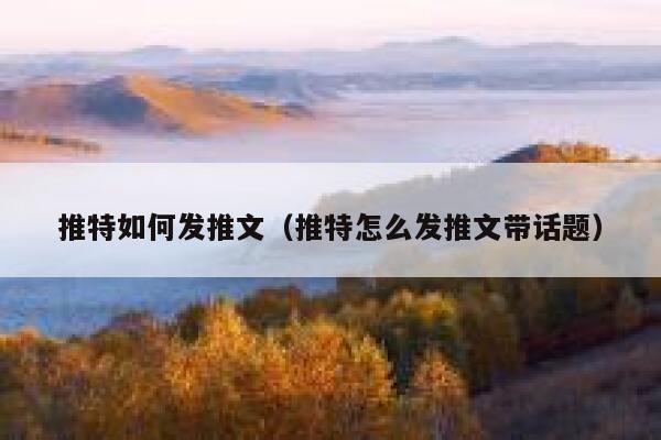 推特如何发推文(推特怎么发推文带话题) 第1张 推特如何发推文(推特怎么发推文带话题) 第1张