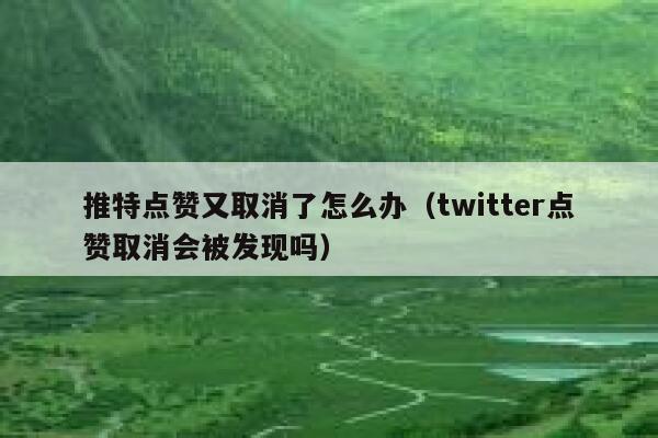 推特点赞又取消了怎么办(twitter点赞取消会被发现吗) 第1张 推特点赞又取消了怎么办(twitter点赞取消会被发现吗) 第1张