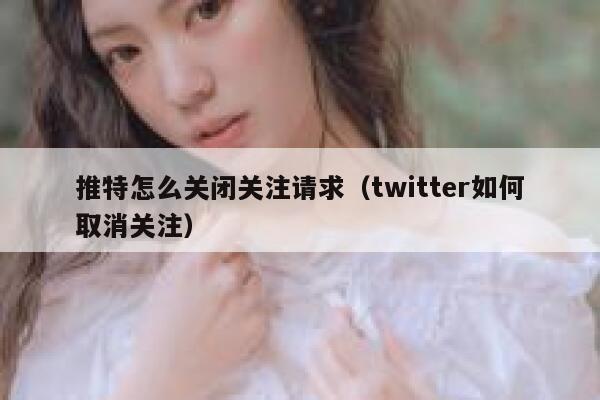 推特怎么关闭关注请求(twitter如何取消关注) 第1张 推特怎么关闭关注请求(twitter如何取消关注) 第1张