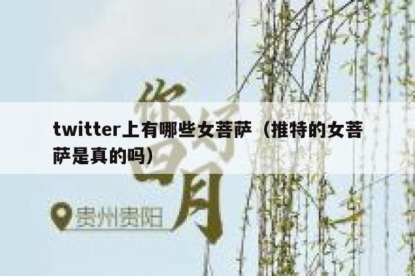 twitter上有哪些女菩萨(推特的女菩萨是真的吗) 第1张 twitter上有哪些女菩萨(推特的女菩萨是真的吗) 第1张