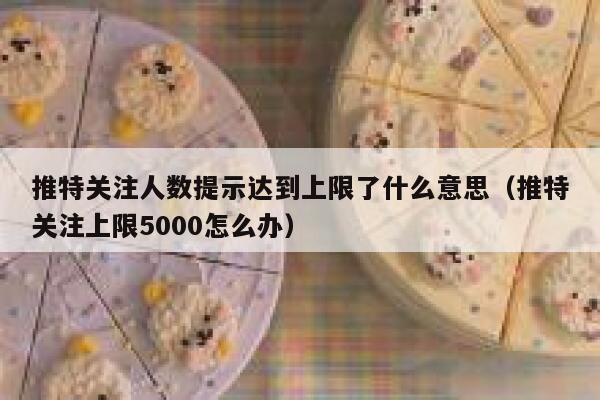 推特关注人数提示达到上限了什么意思（推特关注上限5000怎么办） 第1张