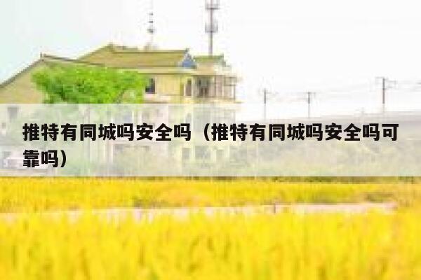 推特有同城吗安全吗（推特有同城吗安全吗可靠吗） 第1张