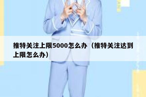 推特关注上限5000怎么办(推特关注达到上限怎么办) 第1张 推特关注上限5000怎么办(推特关注达到上限怎么办) 第1张