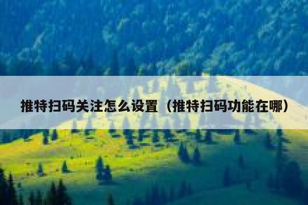 推特扫码关注怎么设置(推特扫码功能在哪) 第1张 推特扫码关注怎么设置(推特扫码功能在哪) 第1张