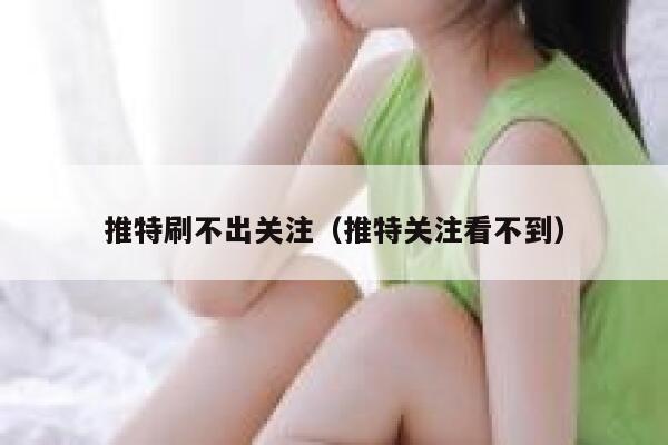 推特刷不出关注（推特关注看不到） 第1张