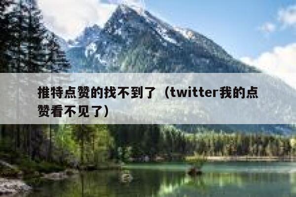 推特点赞的找不到了(twitter我的点赞看不见了) 第1张 推特点赞的找不到了(twitter我的点赞看不见了) 第1张