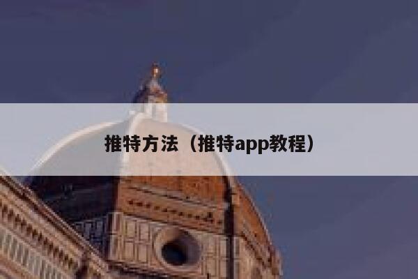 推特方法(推特app教程) 第1张 推特方法(推特app教程) 第1张