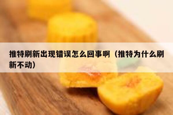 推特刷新出现错误怎么回事啊(推特为什么刷新不动) 第1张 推特刷新出现错误怎么回事啊(推特为什么刷新不动) 第1张