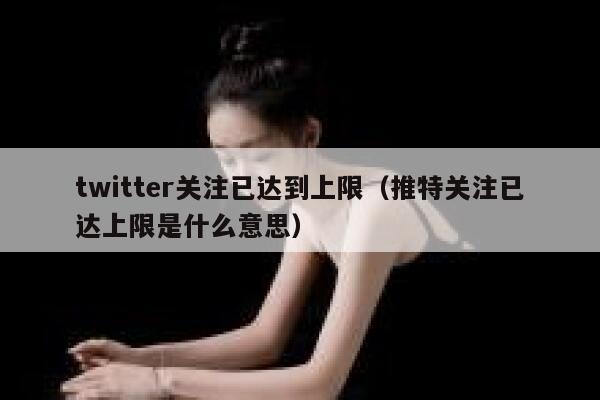twitter关注已达到上限(推特关注已达上限是什么意思) 第1张 twitter关注已达到上限(推特关注已达上限是什么意思) 第1张