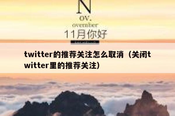 twitter的推荐关注怎么取消（关闭twitter里的推荐关注） 第1张